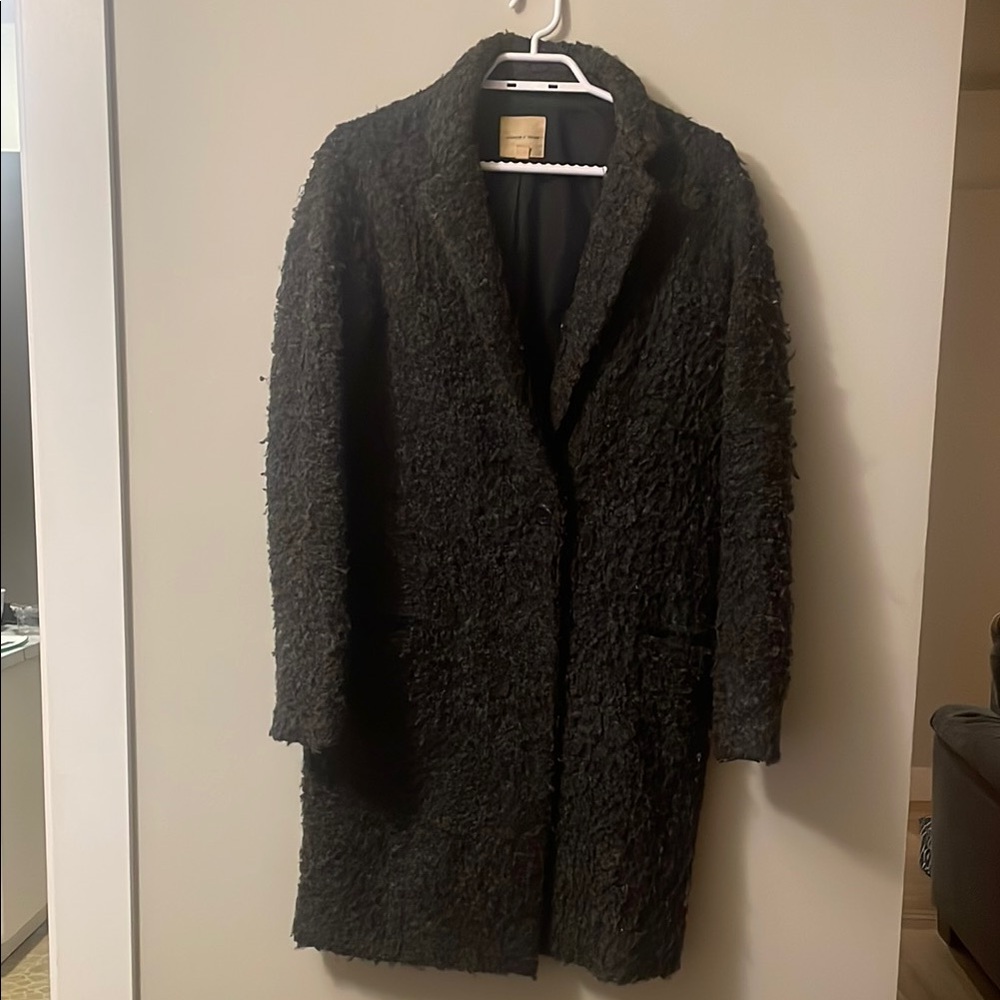Silence + Noise (urban outfitters) long textured coat